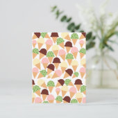 Eiscreme-Aromen Postkarte (Stehend Vorderseite)