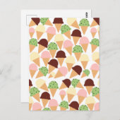 Eiscreme-Aromen Postkarte (Vorne/Hinten)