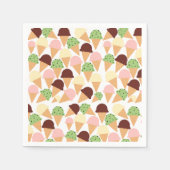 Eiscreme-Aromen Serviette (Vorderseite)