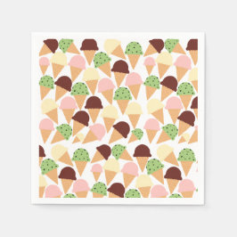 Eiscreme-Aromen Serviette