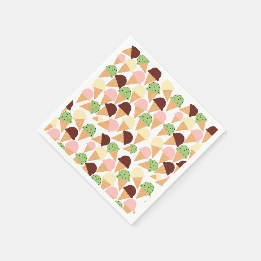 Eiscreme-Aromen Serviette (Ecke)