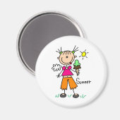 Eiscreme auf einem heißen Sommermagnet Magnet (Vorderseite/Rückseite)