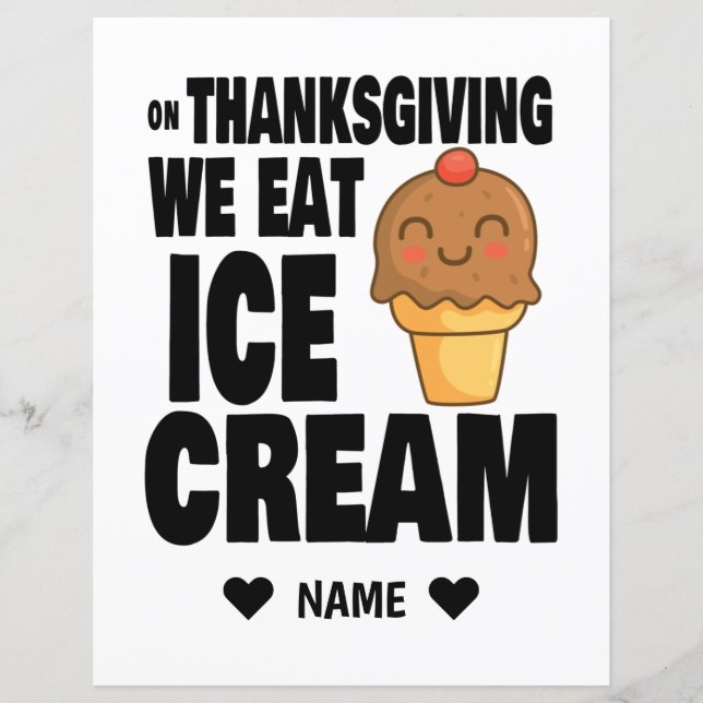 Eiscreme auf Erntedank (Vorderseite)