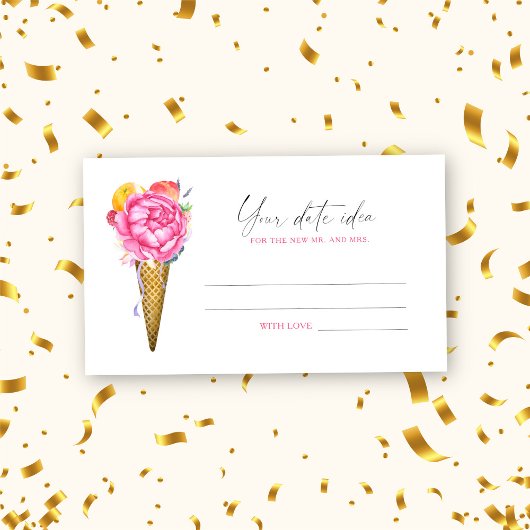 Eiscreme aufgezeichnet - Ideen Datum Nacht \ Datum Begleitkarte