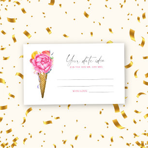 Eiscreme aufgezeichnet - Ideen Datum Nacht \ Datum Begleitkarte