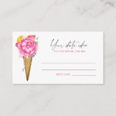 Eiscreme aufgezeichnet - Ideen Datum Nacht \ Datum Begleitkarte (Vorderseite)