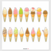 Eiscreme Aufkleber (Blatt)