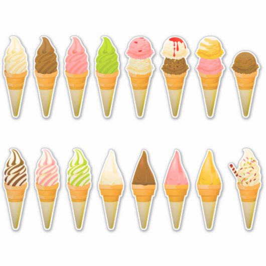 Eiscreme Aufkleber (Vorderseite)