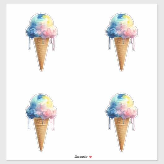 Eiscreme Aufkleber (Blatt)
