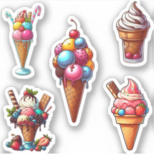 Eiscreme Aufkleber