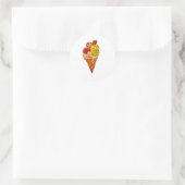 Eiscreme-Aufkleber Runder Aufkleber (Tasche)