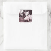 Eiscreme aus Fiberglas Quadratischer Aufkleber (Tasche)