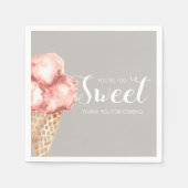 Eiscreme Baby Dusche Party Sie sind zu süß Serviette (Vorderseite)