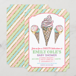 Eiscreme-Baby-Shower-Einladung Einladung