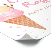 Eiscreme-Babydusche Windelwindeln Poster (Ecke)