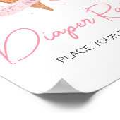 Eiscreme-Babydusche Windelwindeln Poster (Ecke)