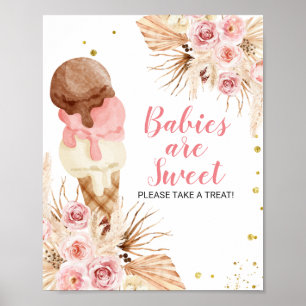 Eiscreme-Babys sind süß, bitte nimm eine Leckerei Poster
