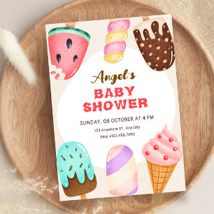 Eiscreme-Babyshower Einladung