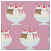 Eiscreme Banana Split Stoff (Nahaufnahme)