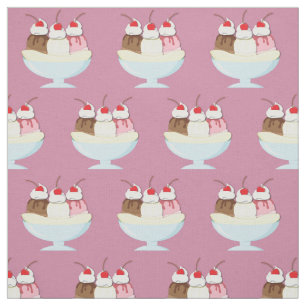 Eiscreme Banana Split Stoff