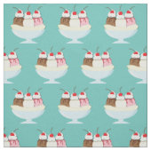 Eiscreme Banana Split Stoff (Muster)