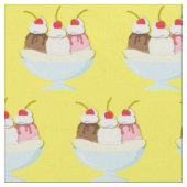 Eiscreme Banana Split Stoff (Nahaufnahme)