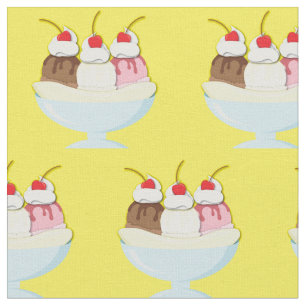 Eiscreme Banana Split Stoff