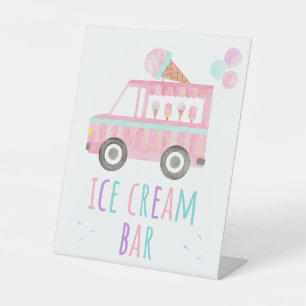 Eiscreme Bar Geburtstag Sockelschild
