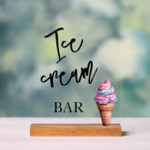 Eiscreme-Bar-Hochzeit Acryl-Schild Acrylschild (Neutral)