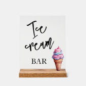 Eiscreme-Bar-Hochzeit Acryl-Schild Acrylschild (Vorderseite)