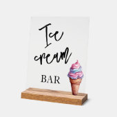 Eiscreme-Bar-Hochzeit Acryl-Schild Acrylschild (Winkel)