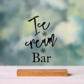 Eiscreme-Bar-Hochzeit Acryl-Schild Acrylschild (Neutral)