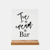 Eiscreme-Bar-Hochzeit Acryl-Schild Acrylschild (Vorderseite)