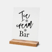 Eiscreme-Bar-Hochzeit Acryl-Schild Acrylschild (Winkel)