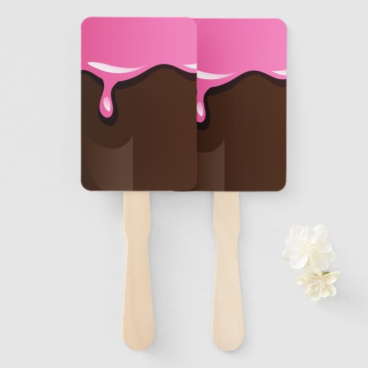 Eiscreme-Bar mit Erdbeere Fächer (Vorne und Hinten)