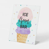Eiscreme-Bar Party Sign - Sundae Sockelschild (Vorderseite)