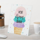 Eiscreme-Bar Party Sign - Sundae Sockelschild (In SItu)