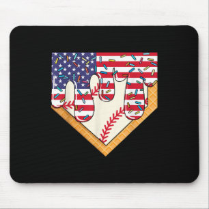 Eiscreme-Baseball-Shirt - Baseball-Shirts für Jung Mousepad