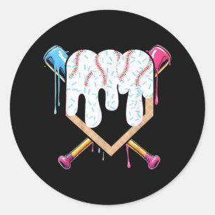 Eiscreme-Baseball-Shirt - Baseball-Shirts für Jung Runder Aufkleber