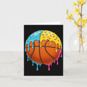 Eiscreme Basketball Tropfen mit farbenfrohen Sprin Karte (Gelbe Blume)