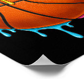 Eiscreme Basketball Tropfen mit farbenfrohen Sprin Poster (Ecke)