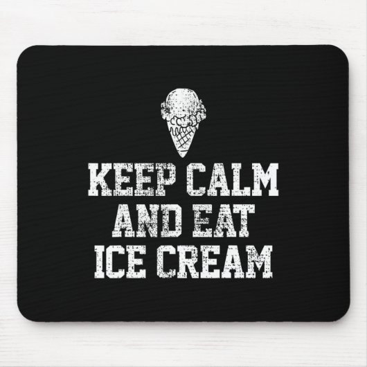 Eiscreme Behalte Motivierend Vintages Geschenk Mousepad (Vorne)