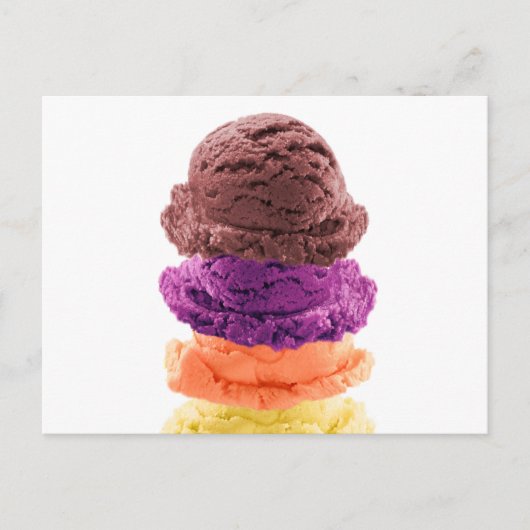Eiscreme-Binge-Statement Postkarte (Vorderseite)