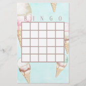 Eiscreme-Bingo-Karten Flyer (Vorne)