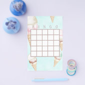 Eiscreme-Bingo-Karten Flyer (Einzeln)