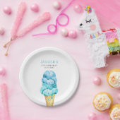 Eiscreme Blue Boys Geburtstagsparty Pappteller (Party)