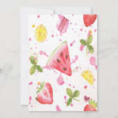 Eiscreme-Blume Kinderdusche Einladung (Rückseite)