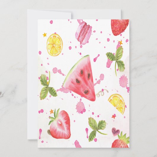 Eiscreme-Blume Kinderdusche Einladung (Rückseite)