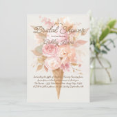 Eiscreme-Blumeneinladung, Aquarellfarben-Blume Einladung (Stehend Vorderseite)