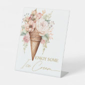 Eiscreme Blumenkohl Brautparty Sockelschild (Vorderseite)